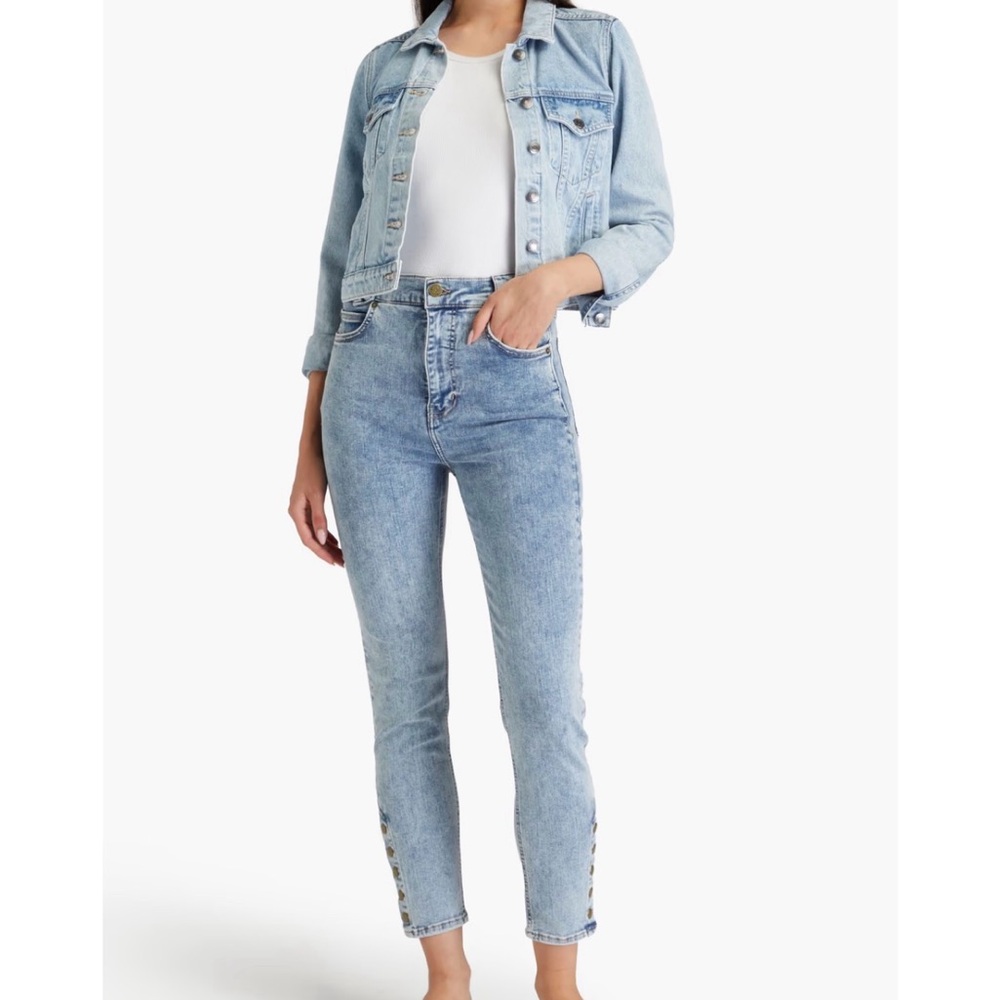 FRAME "The Snapped" High-Rise Skinny Jeans – Acid Wash – Size 28